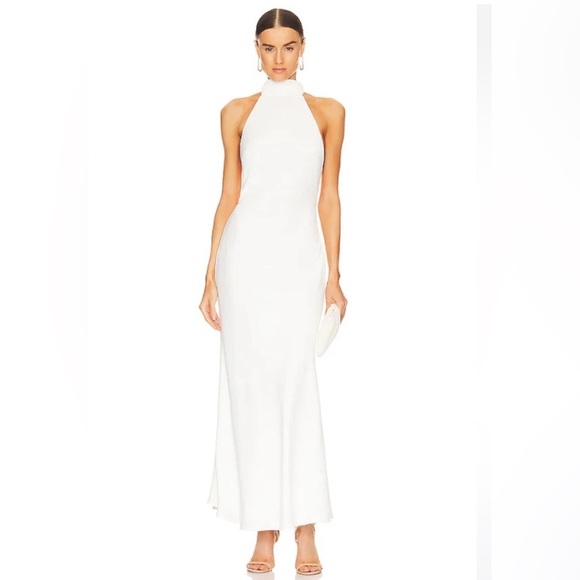 Elegant White Misha Evianna Gown - Picture 1 of 10